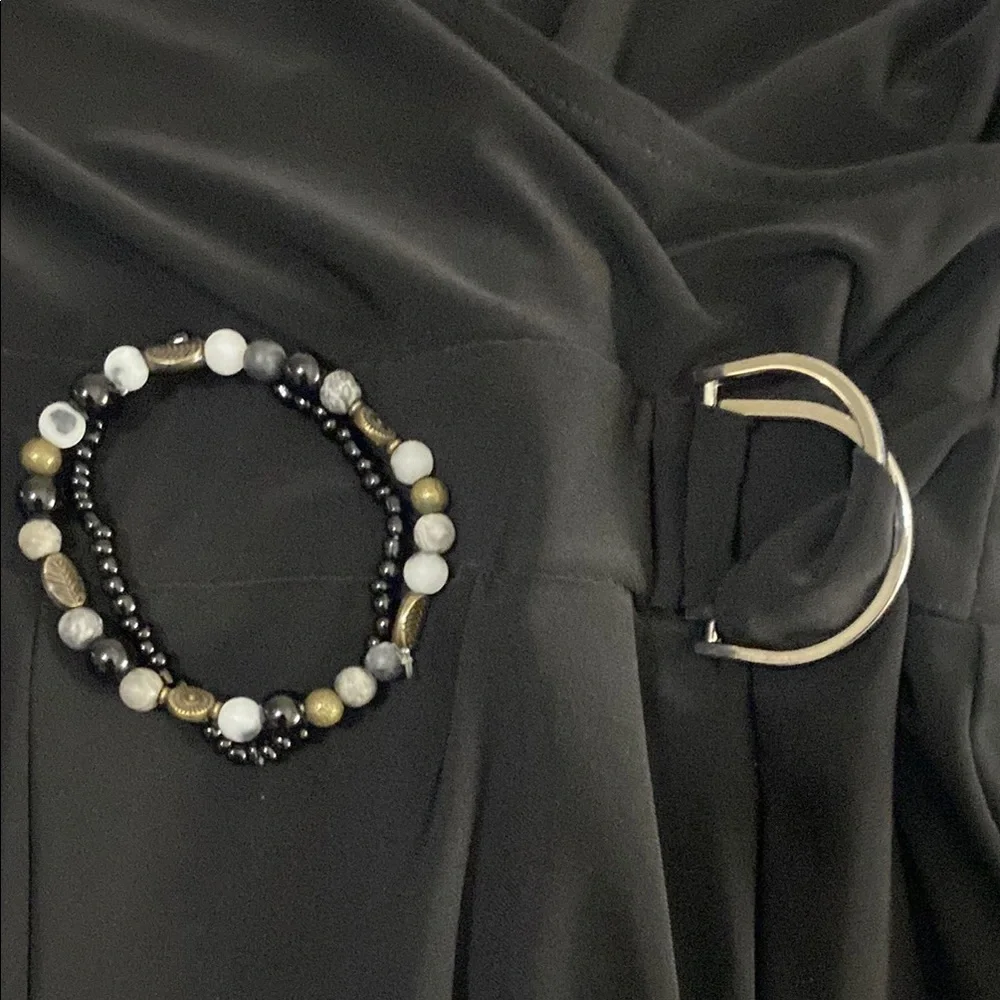 SET:Soft and silky WHBM Black Jumpsuit with Wide Legs - Picture 5 of 5